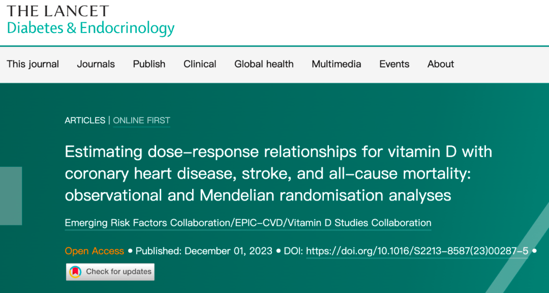 补维生素 d 能降低死亡率？柳叶刀子刊近 90 万人研究：不太可能_个体_丁香园_and