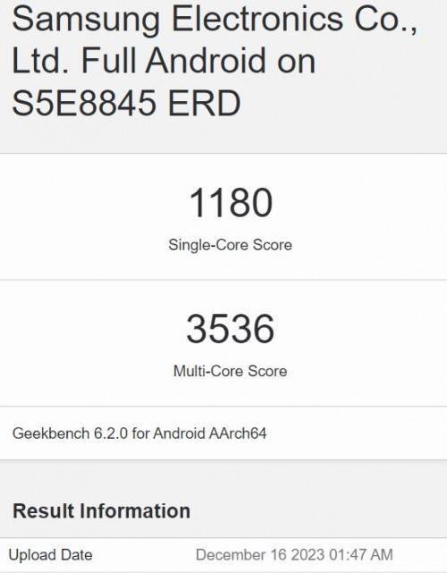 三星 Galaxy A55 手机现身 GeekBench，搭载 Exynos 1480 芯片 