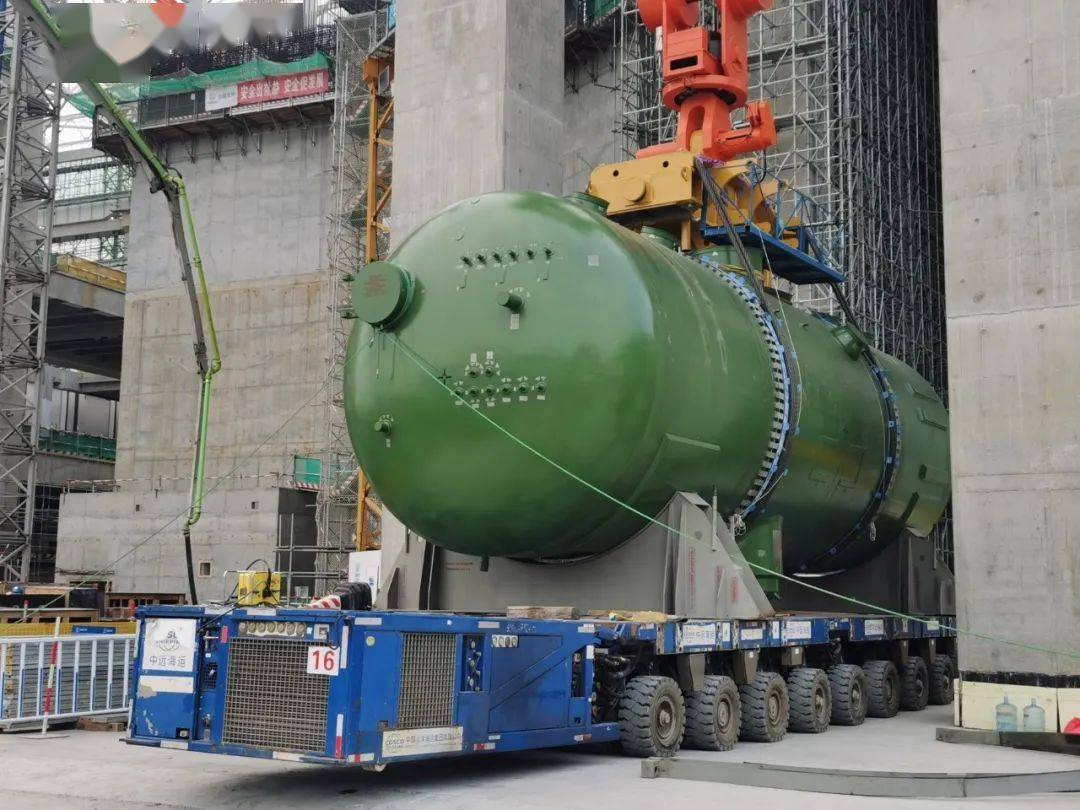 田湾核电站7号机组四台蒸汽发生器全部吊装就位_工程_设备_冷却剂