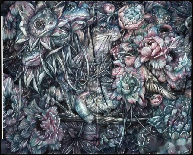 恐怖片般的暗黑系画风!意大利米兰插画家marco mazzoni 写实彩铅技法!