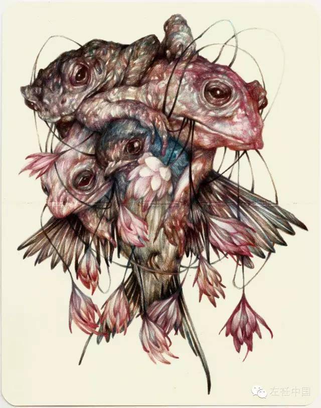 恐怖片般的暗黑系画风!意大利米兰插画家marco mazzoni 写实彩铅技法!