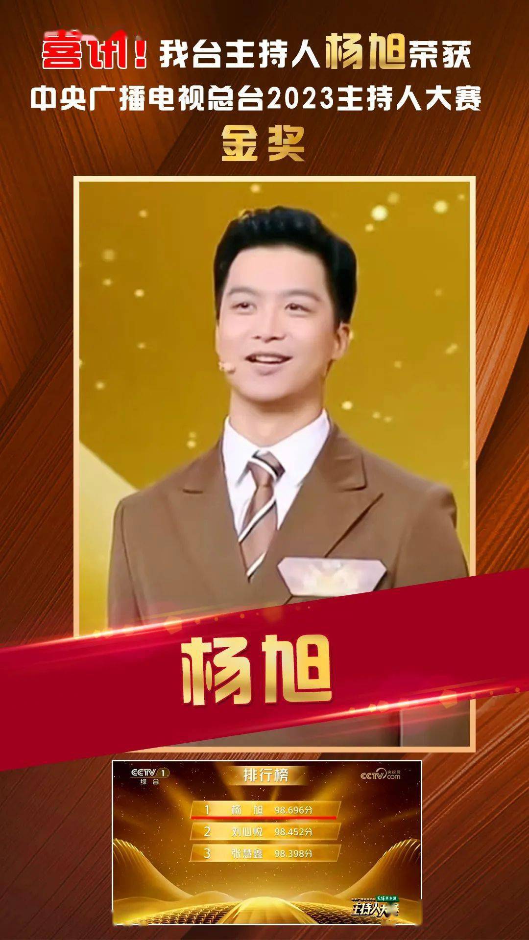 石家庄广播电视台主持人杨旭荣获中央广播电视总台2023主持人大赛金奖