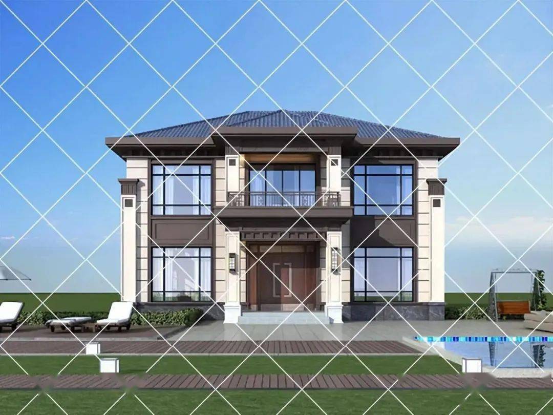 内敛含蓄又耐看,今天分享几款二层的新中式别墅,对比外观和布局,看看