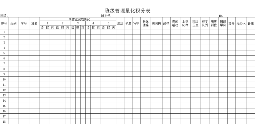 必備表格 | 2023年中小學教師必備表格彙總(含作業檢查表學生版 教師