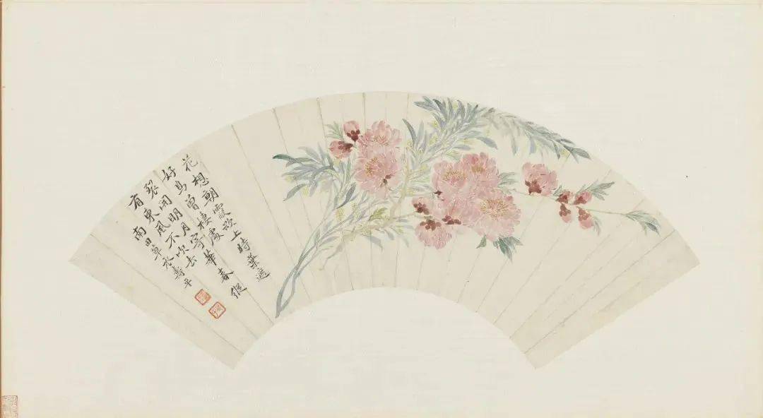 台北故宫藏恽寿平册26种之6：恽寿平山水花鸟扇面16开_搜狐网