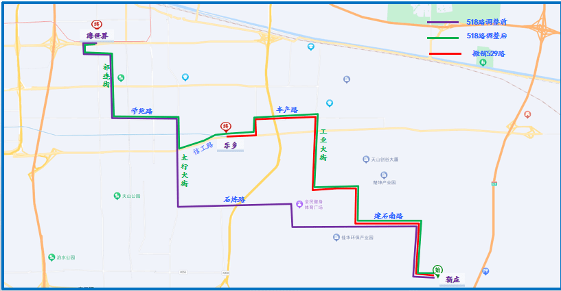 307國道,東城街,工業路,廉東大街,廉州路,尚東街,工業東路,藁城外