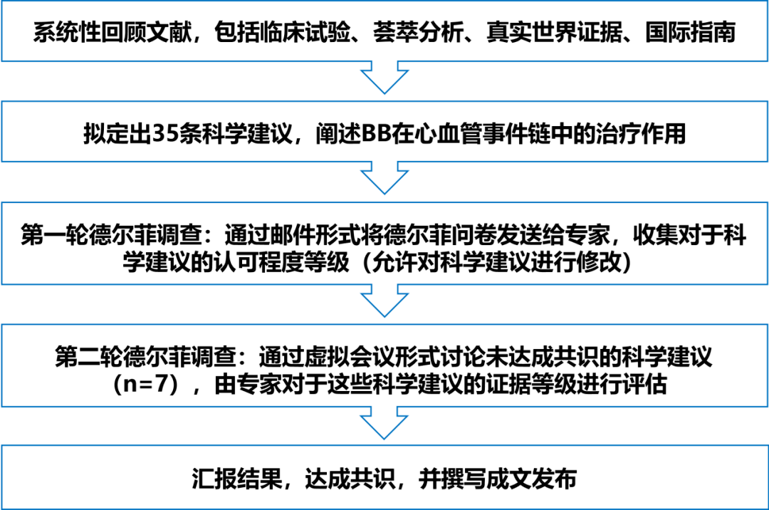 豐富的心臟病專家組成專家組進行了兩輪調查:在第一輪德爾菲調查中